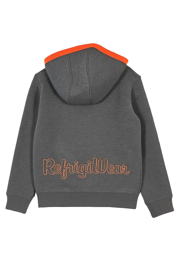 Felpa zip grigia per bambino