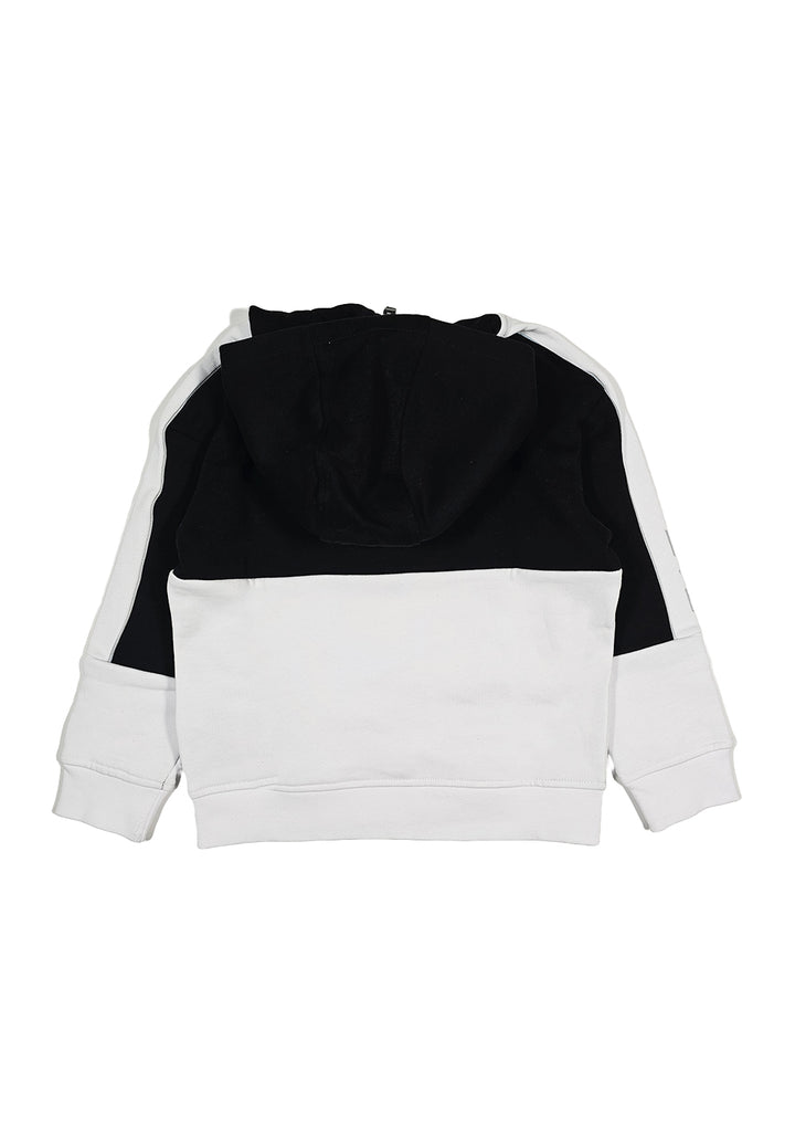 Black-white zip sweatshirt for boys