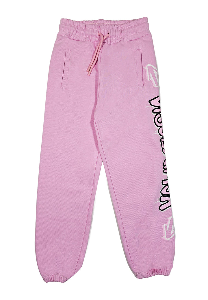 Pantalone felpa rosa per bambina