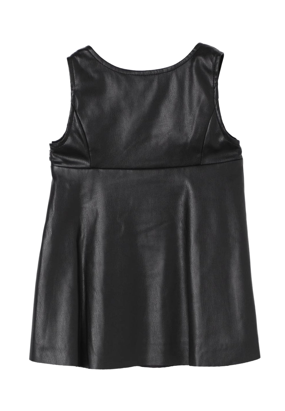 Vestito ecopelle nero per bambina
