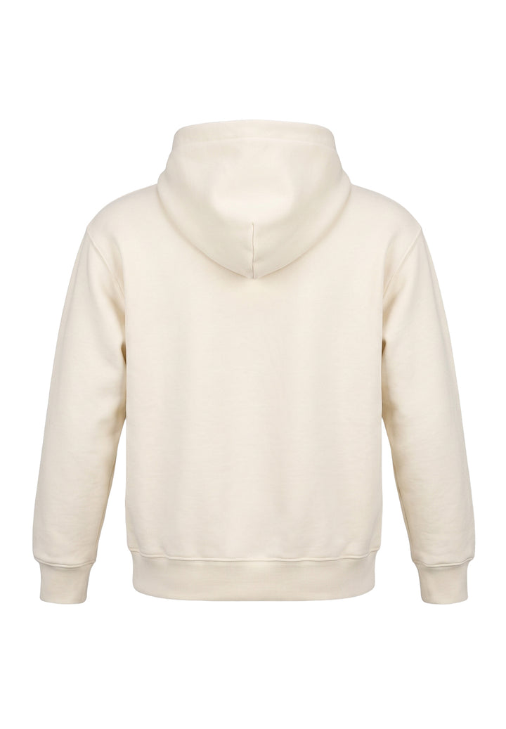 Felpa cappuccio crema per bambina