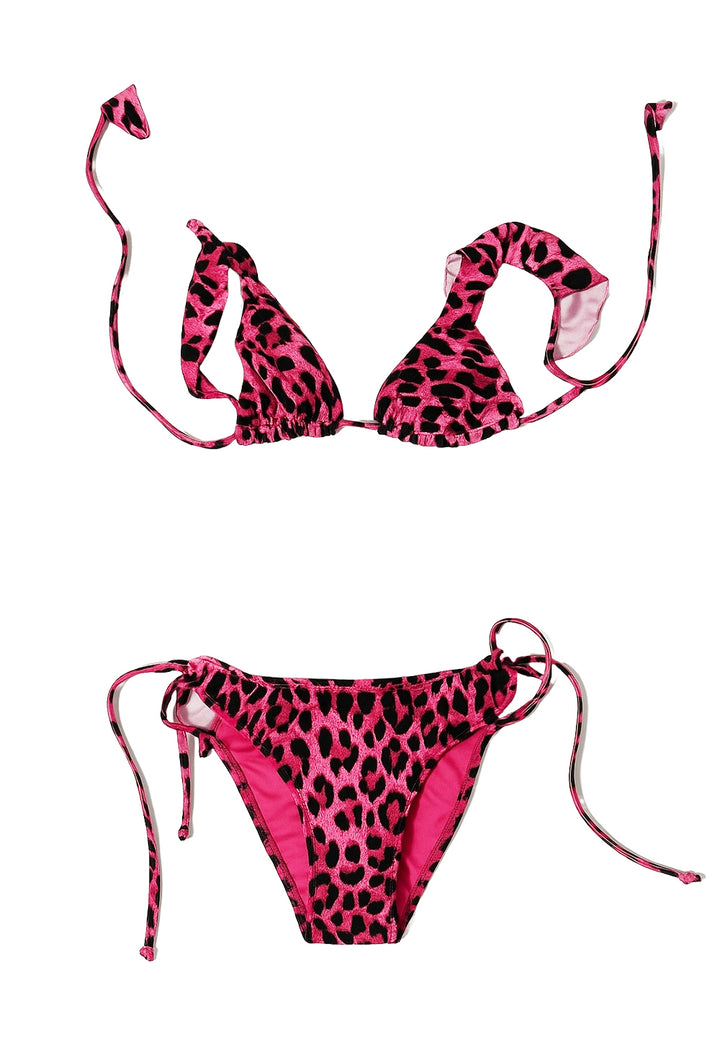 Costume bikini fuxia per bambina
