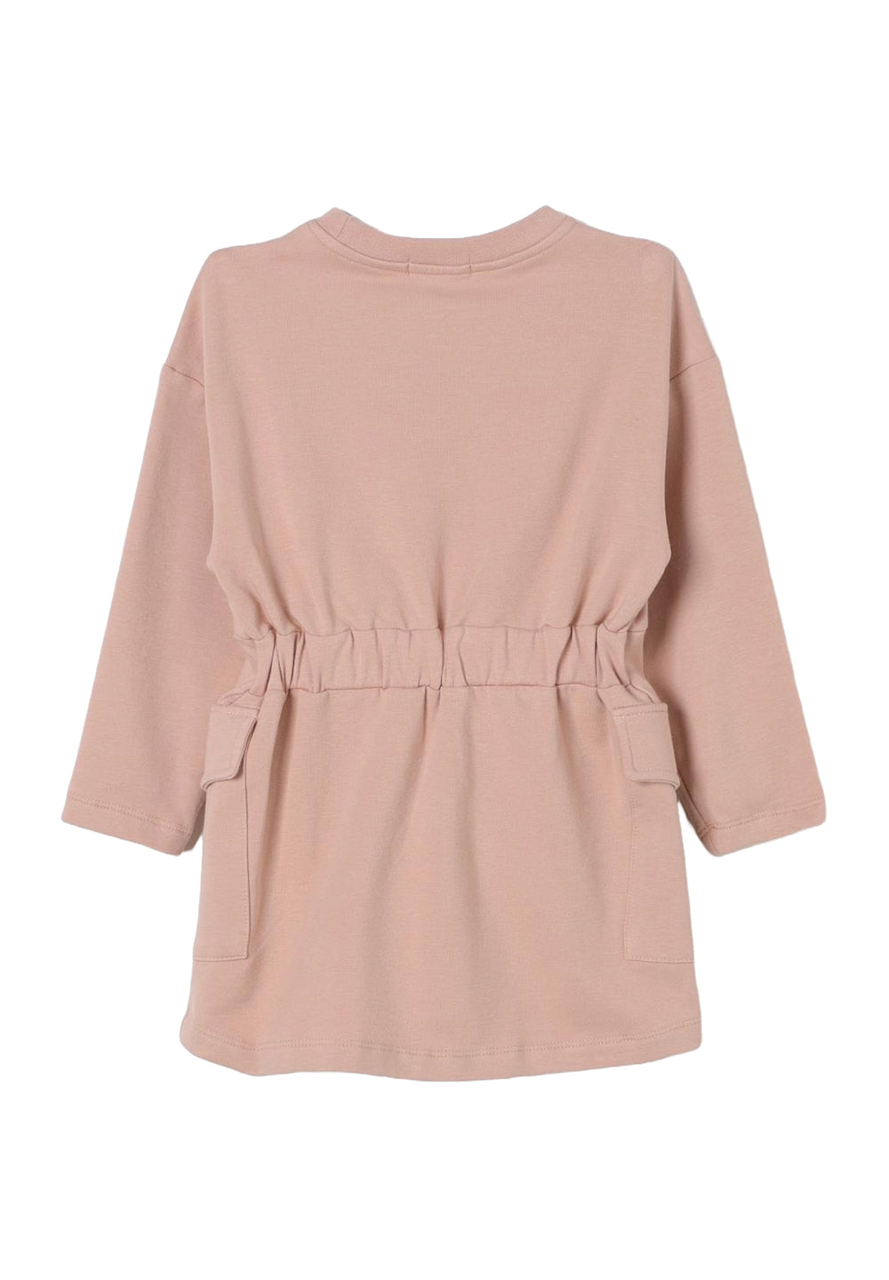 Vestito felpa rosa per neonata