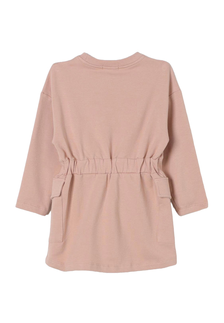 Vestito felpa rosa per neonata