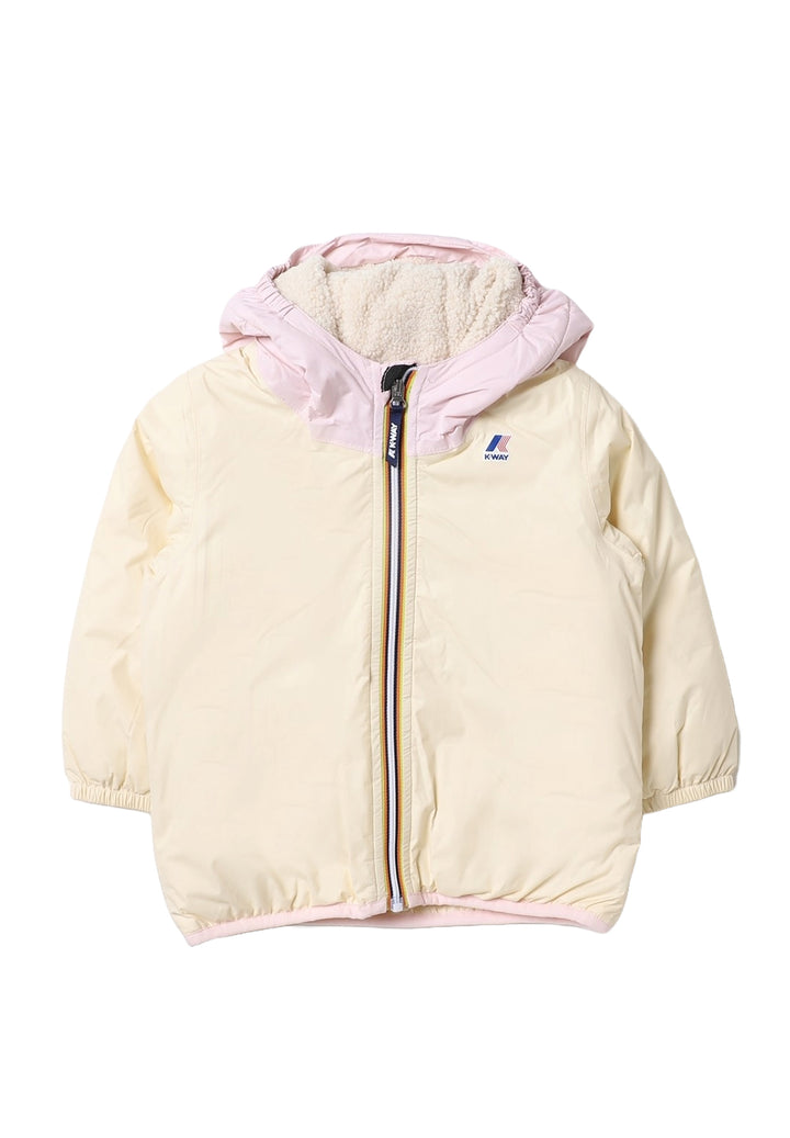 Cream-pink jacket for baby girls