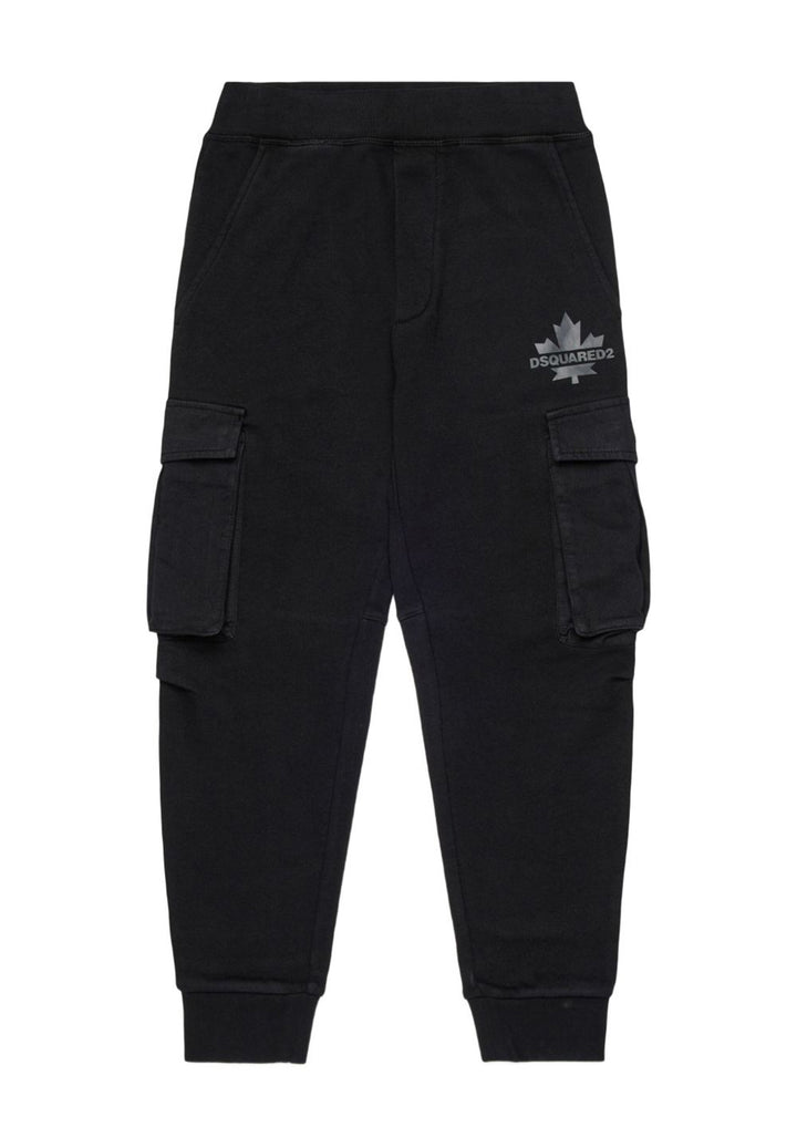 Pantalone felpa nera per bambino
