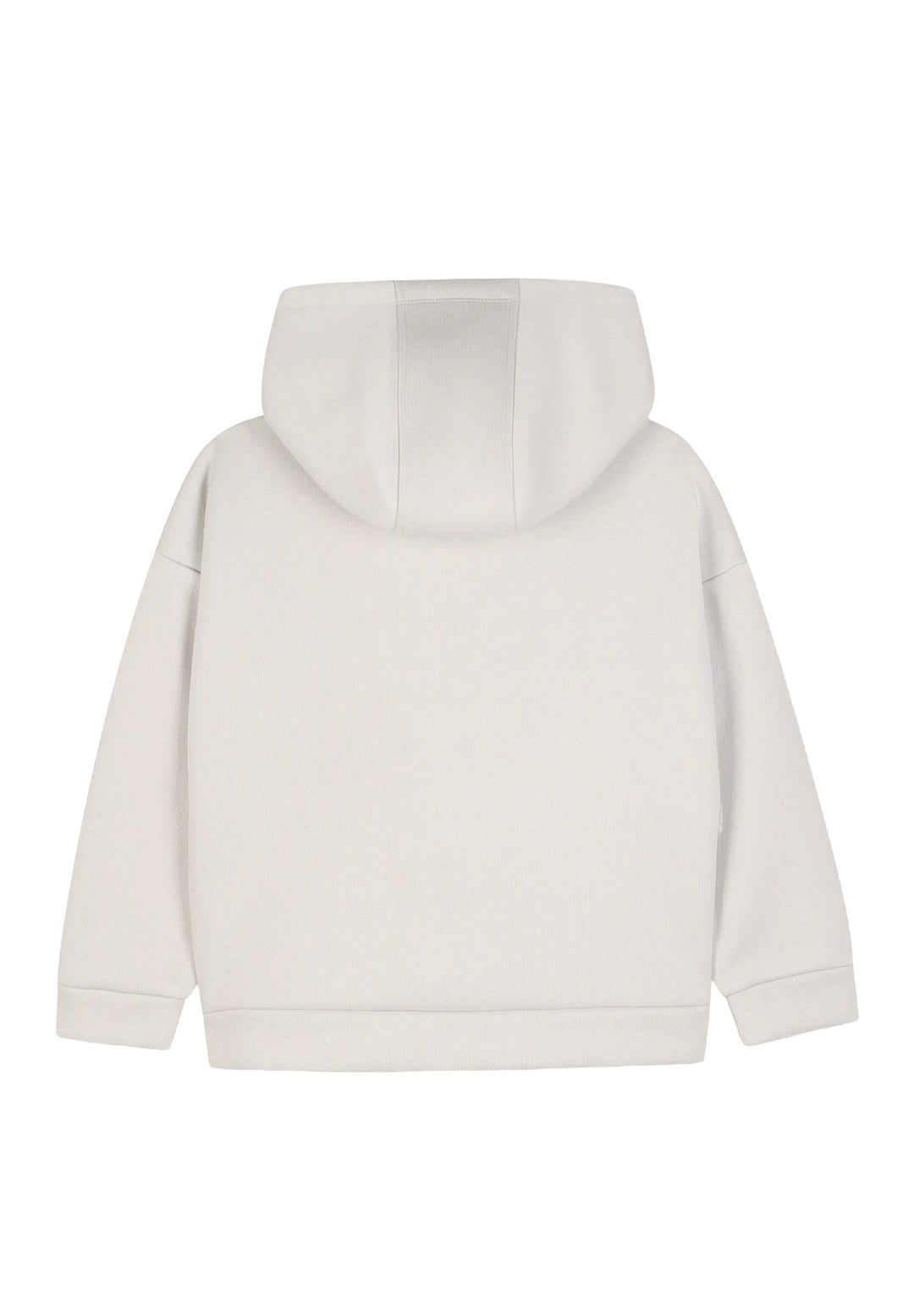Felpa zip panna per bambino