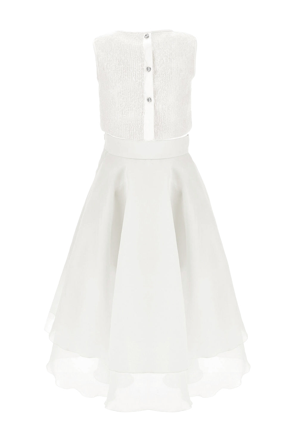 Completo top+gonna bianco per bambina