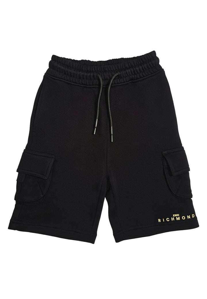 Bermuda felpa nero per bambino