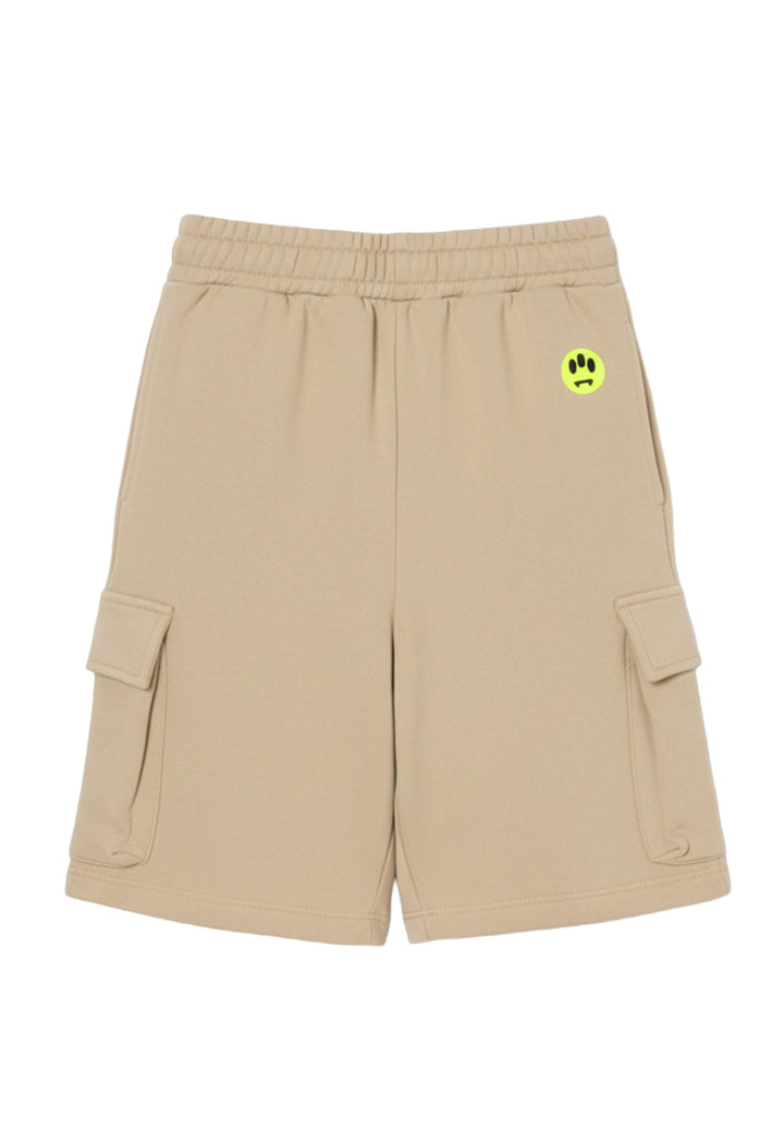 Bermuda felpa beige per bambino
