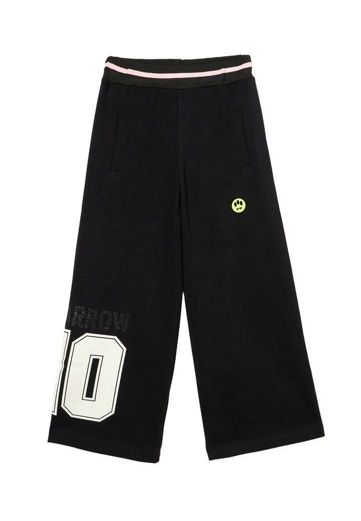 Pantalone felpa nero per bambina