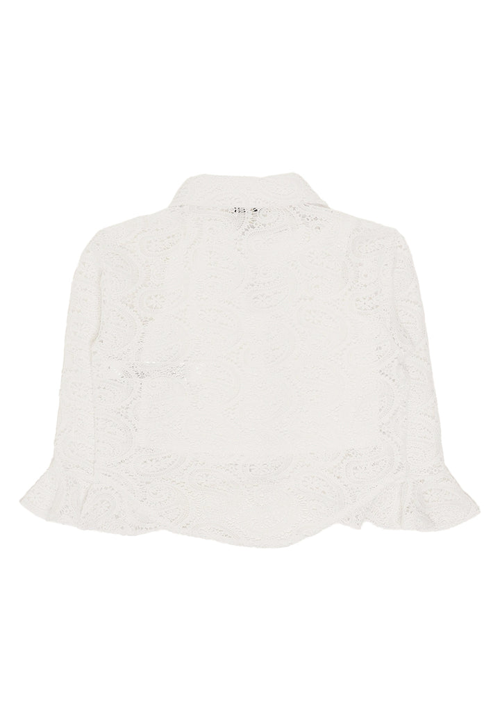 Completo camicia + canotte bianco per bambina