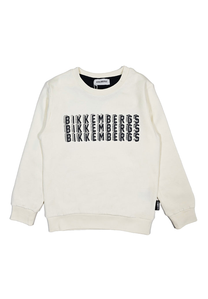 White crewneck sweatshirt for boy