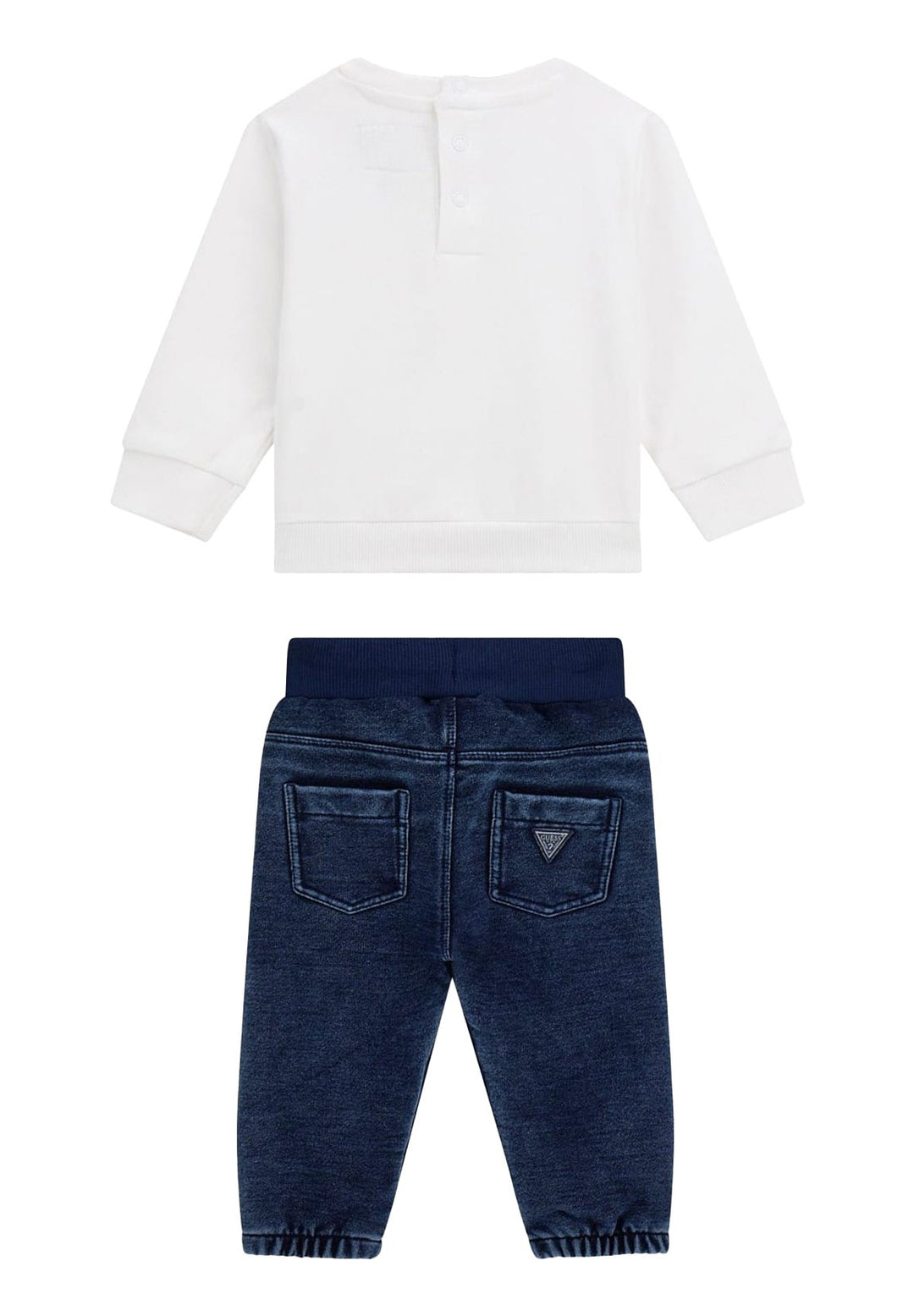 Completo bianco-blu per neonato