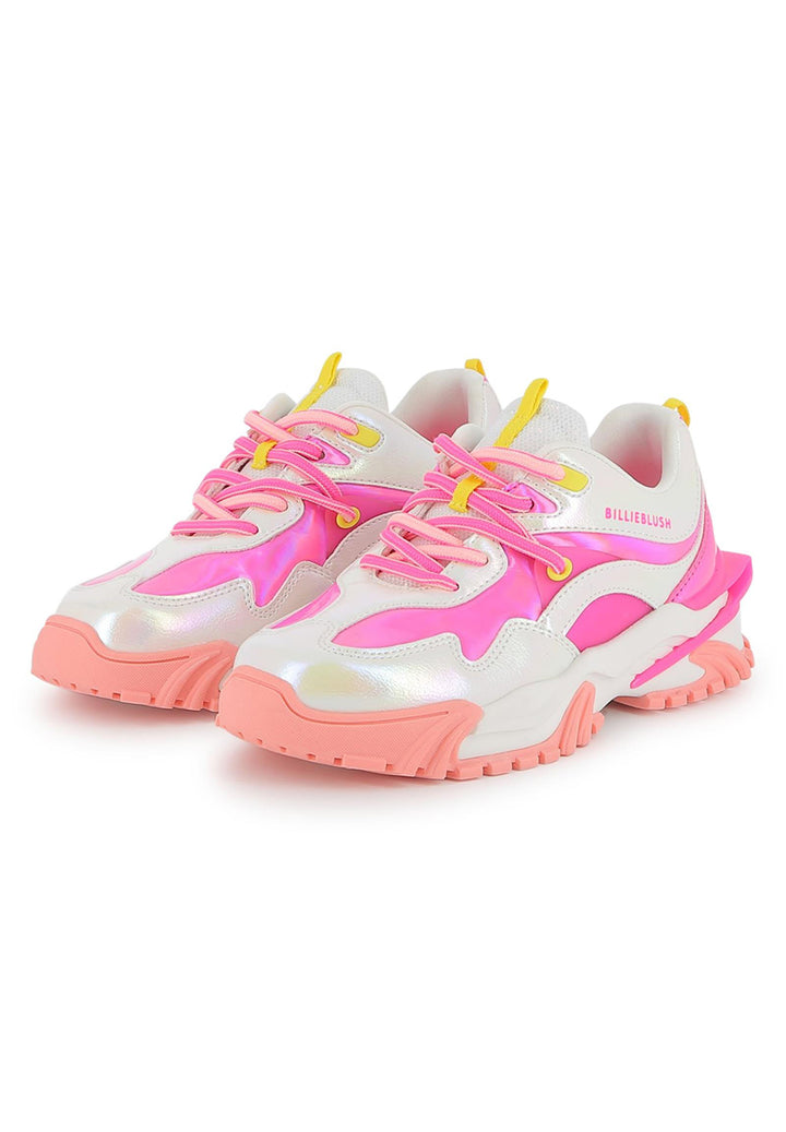Scarpe bianco-fuxia per bambina