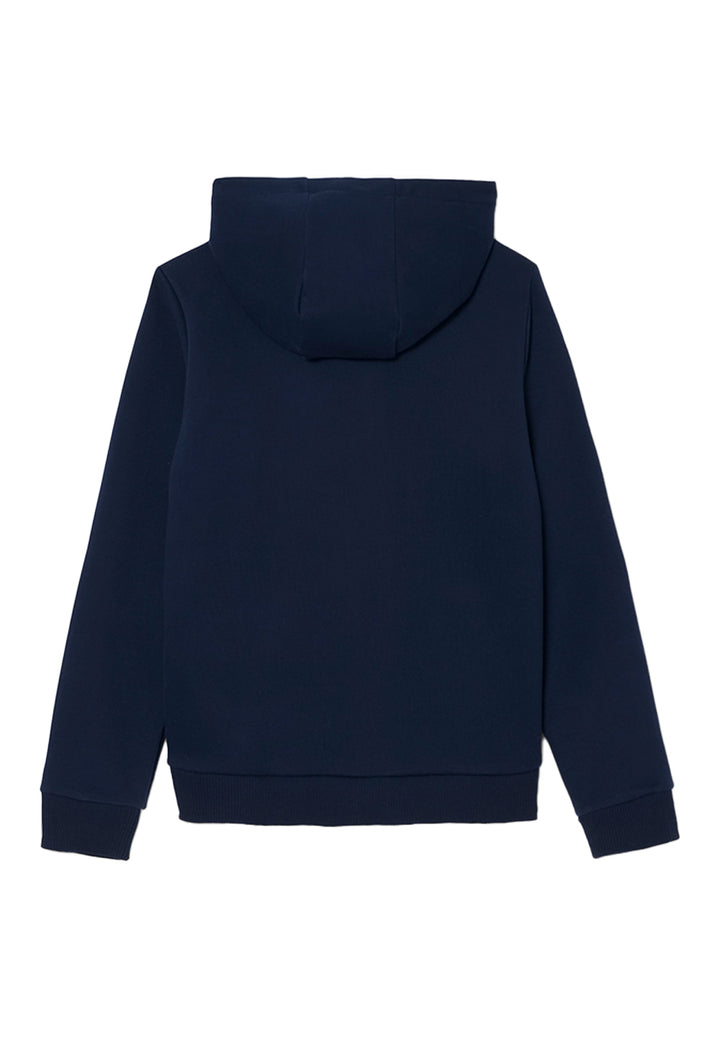 Felpa zip con cappuccio blu navy per bambino