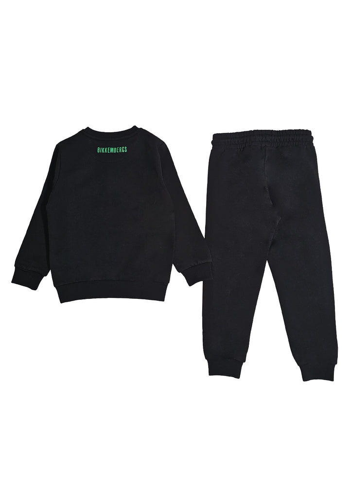 Completo felpa nero per bambino