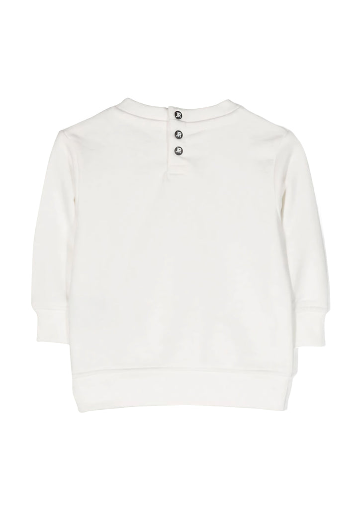 White crewneck sweatshirt for newborn