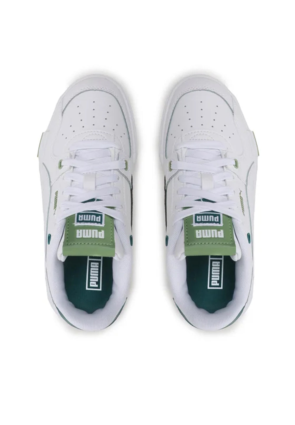 Weiß-grüne Schuhe für Kinder