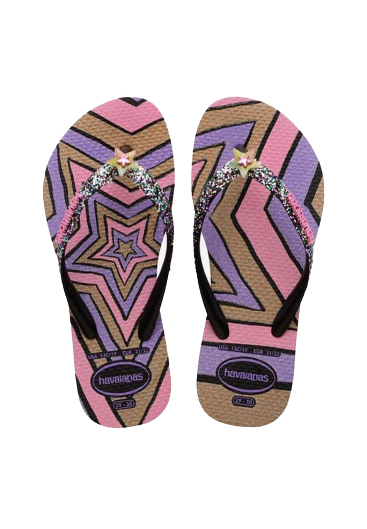 Multicolor flip-flops for girls