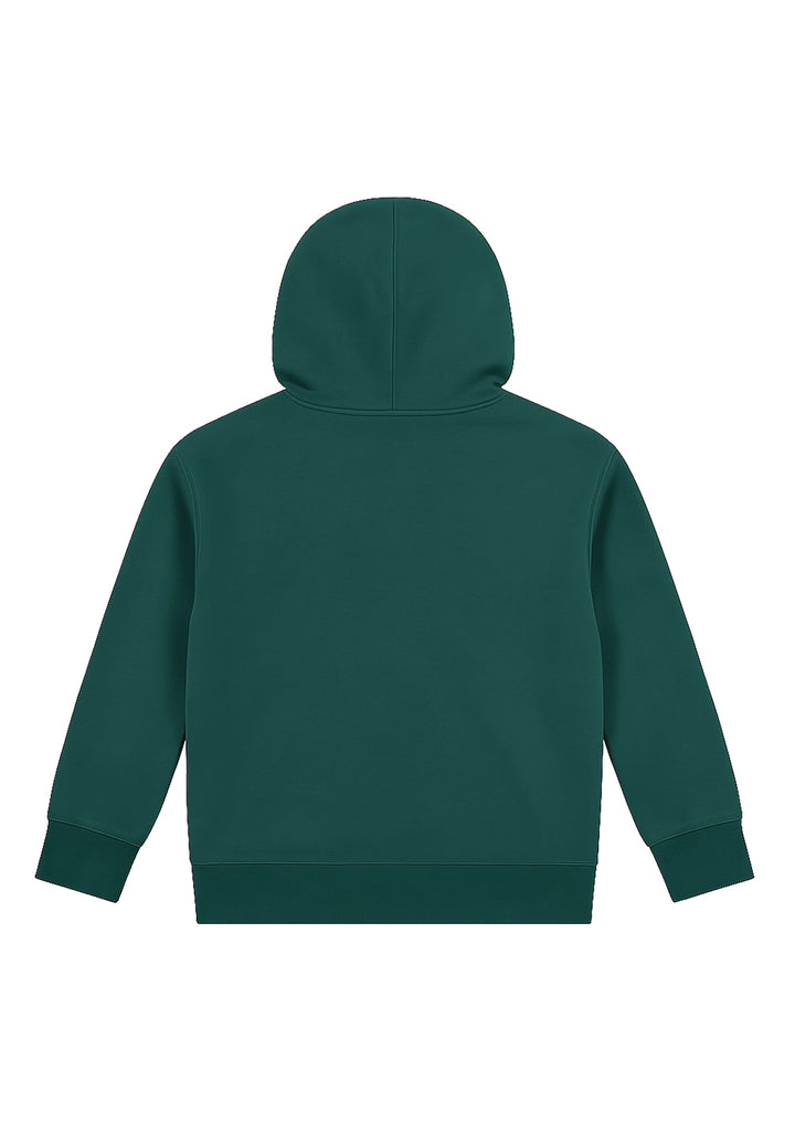 Felpa zip verde per bambino