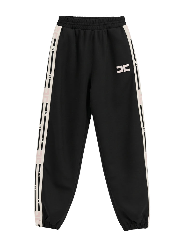Pantalone felpa nero per bambina
