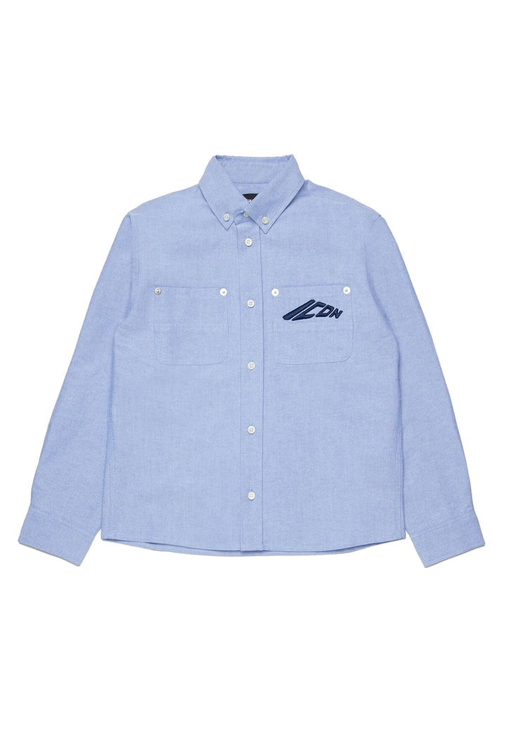 Camicia denim celeste per bambino