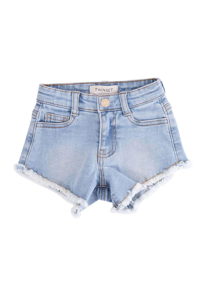 Short blu denim per bambina