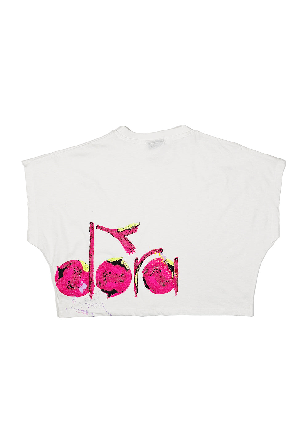 T-shirt cropped bianca per bambina - Primamoda kids