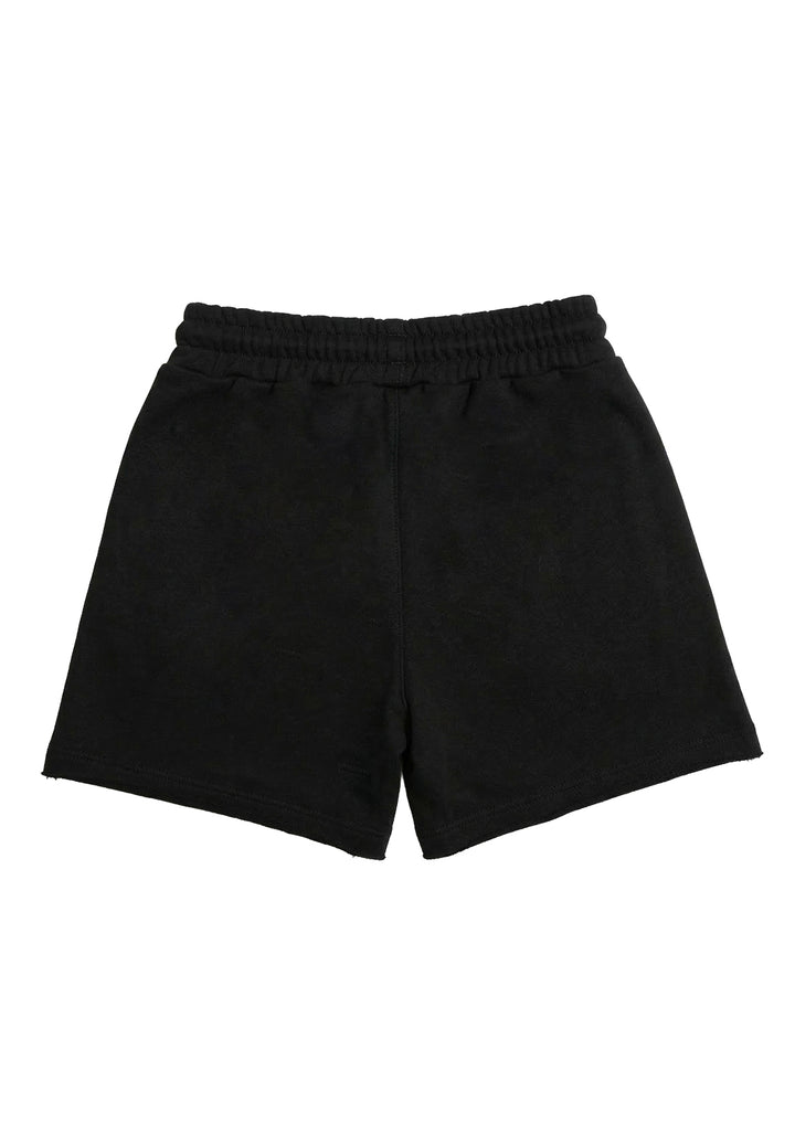 Short felpa nero per bambina