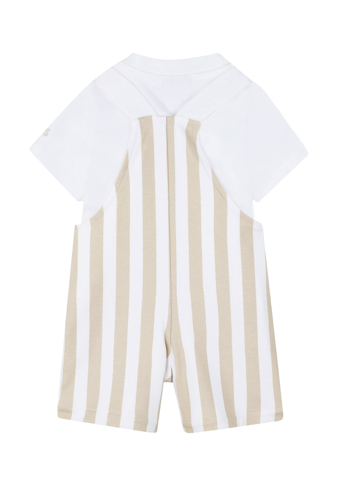 Set 2 pezzi beige-bianco per neonato