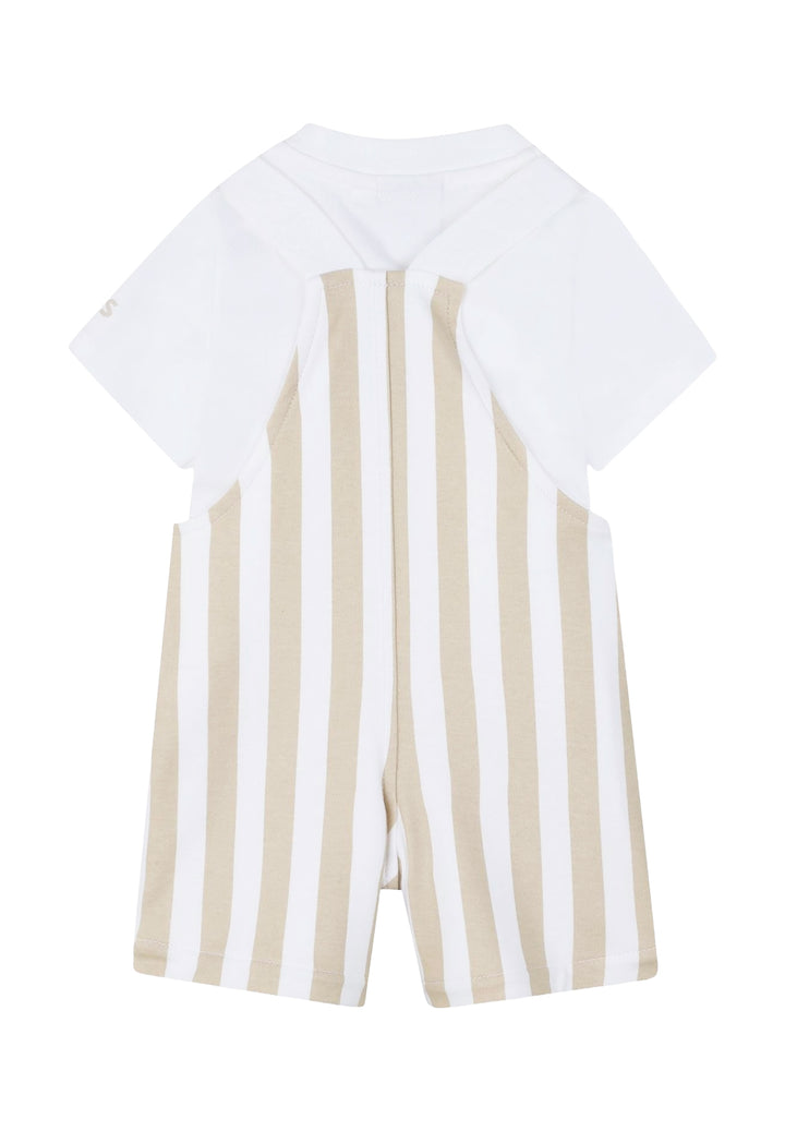 Set 2 pezzi beige-bianco per neonato