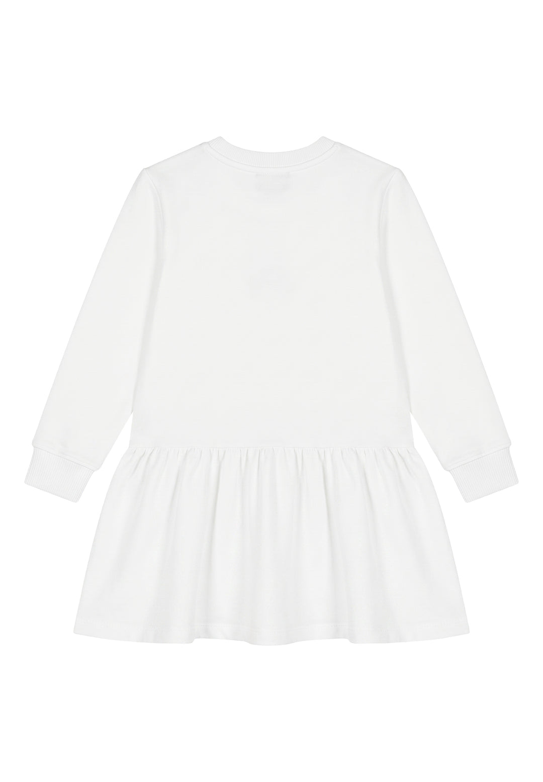 Vestito felpa bianco per bambina