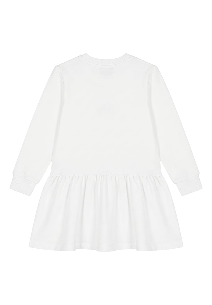 Vestito felpa bianco per bambina