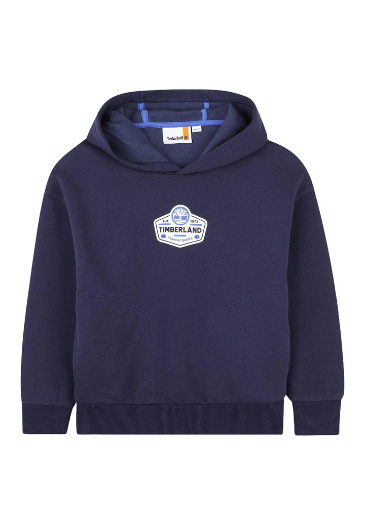 Felpa cappuccio blu navy per bambino