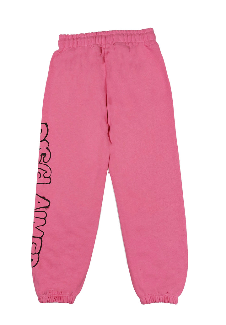 Pantalone felpa rosa per bambina