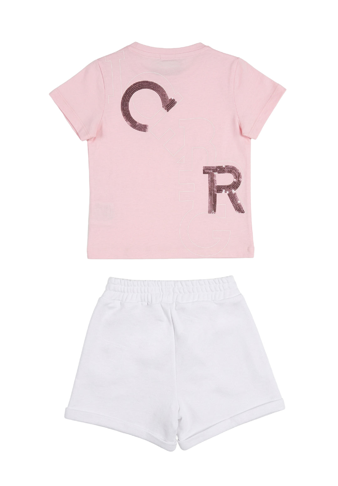 Completo rosa-bianco per bambina