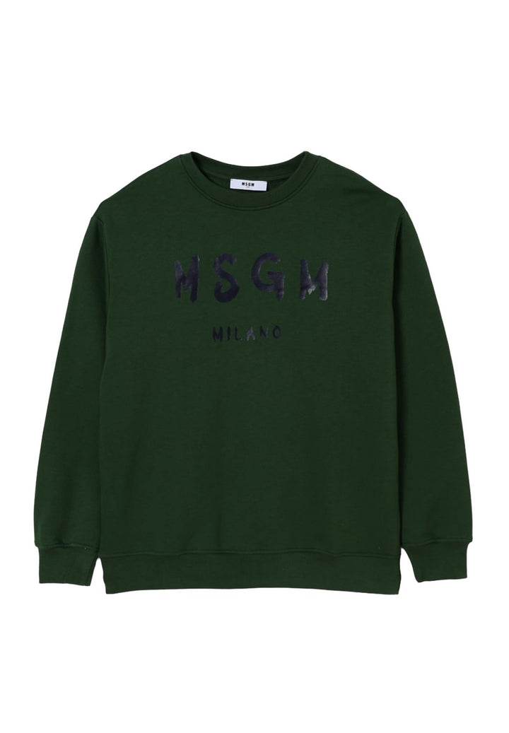 Felpa girocollo verde unisex
