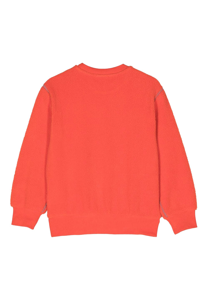 Orangefarbenes Rundhals-Sweatshirt für Jungen