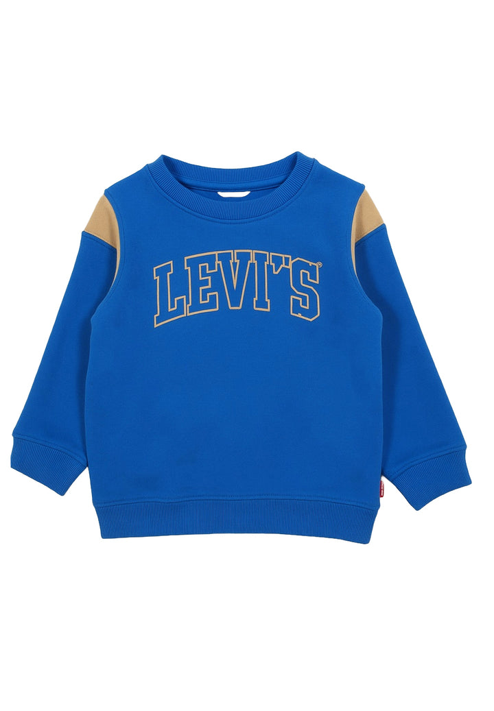 Felpa girocollo blu per bambino