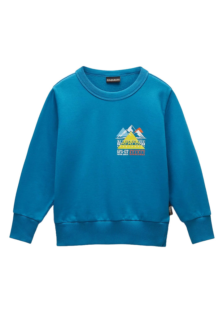 Blaues Sweatshirt mit Rundhalsausschnitt für Jungen