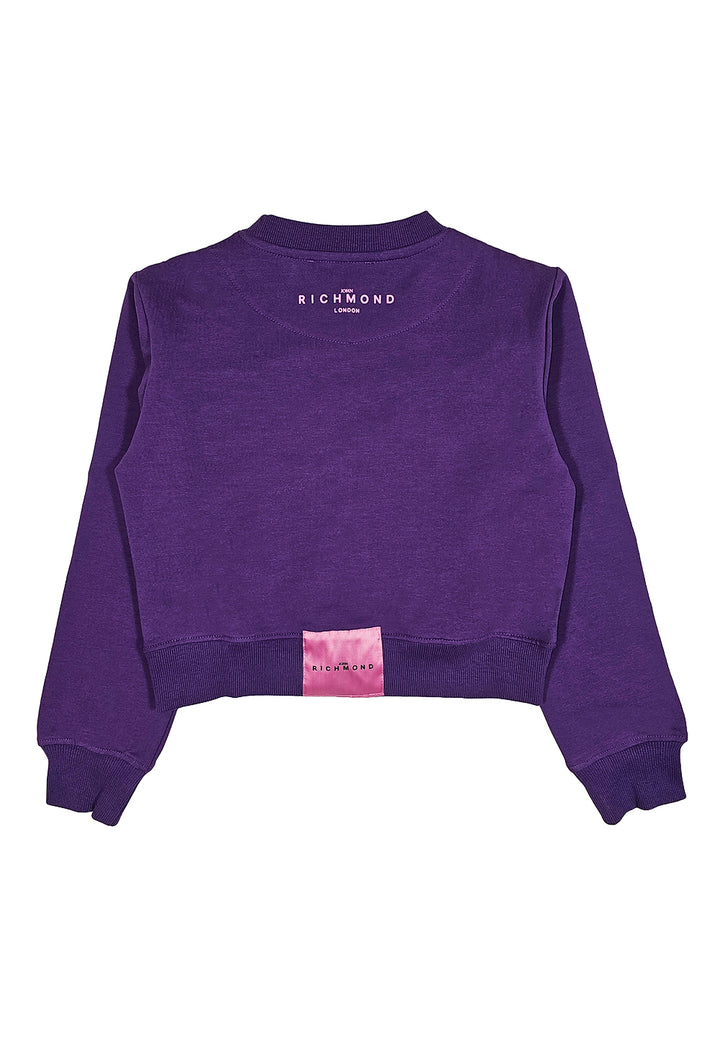 Lila Sweatshirt mit Rundhalsausschnitt für Mädchen