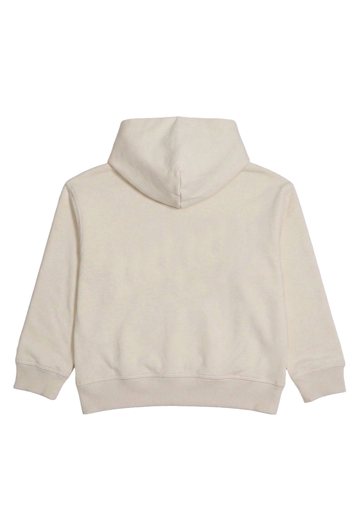 Felpa cappuccio beige per bambina