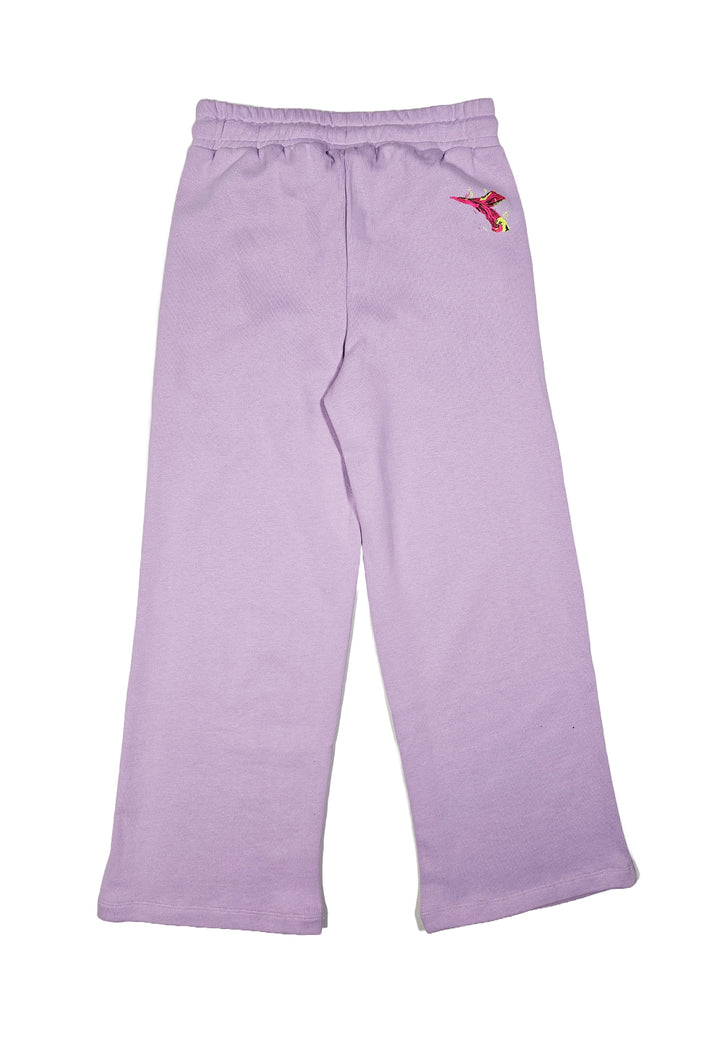 Pantalone felpa lilla per bambina