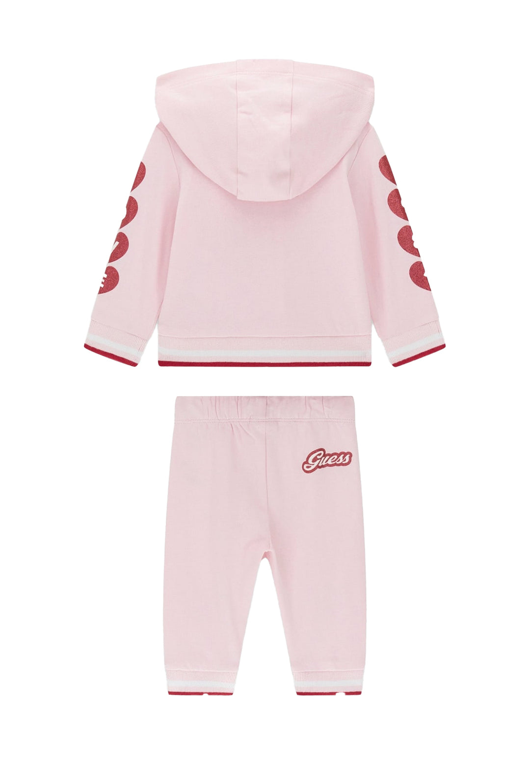 Completo felpa rosa per neonata