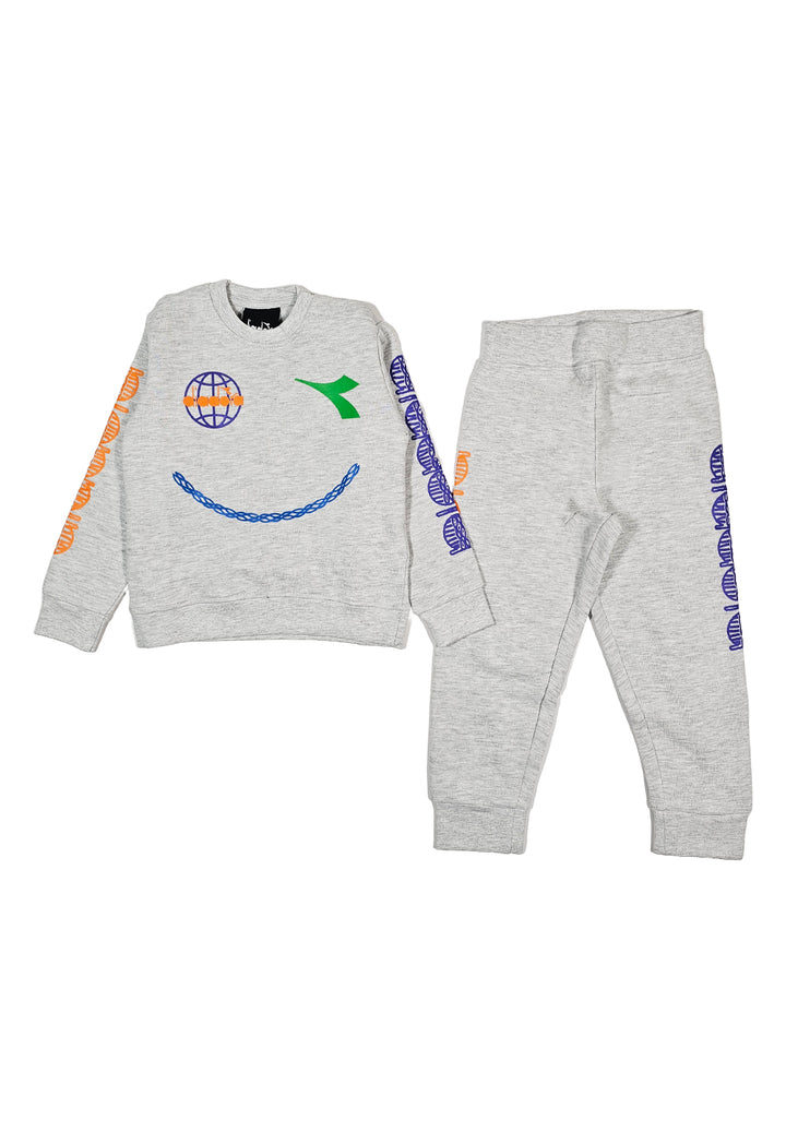 Graues Sweatshirt-Set für Jungen