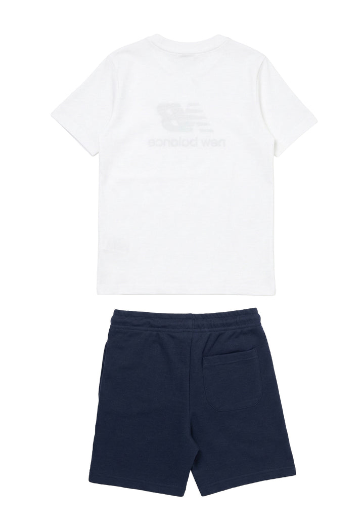 Completo bianco-blu per bambino