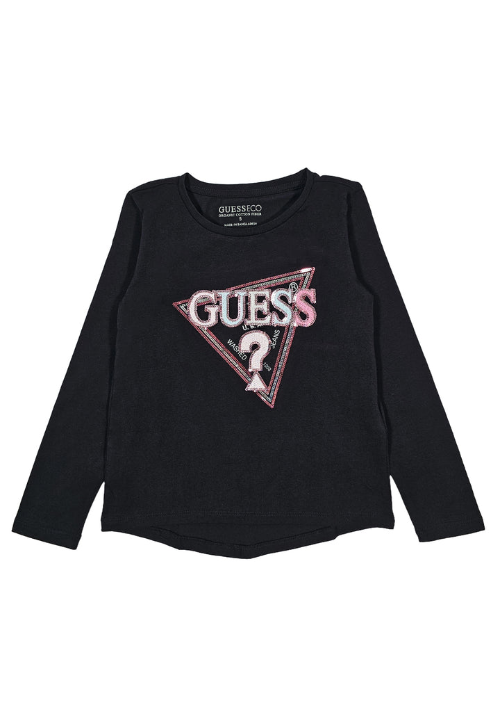 T-shirt nera per bambina