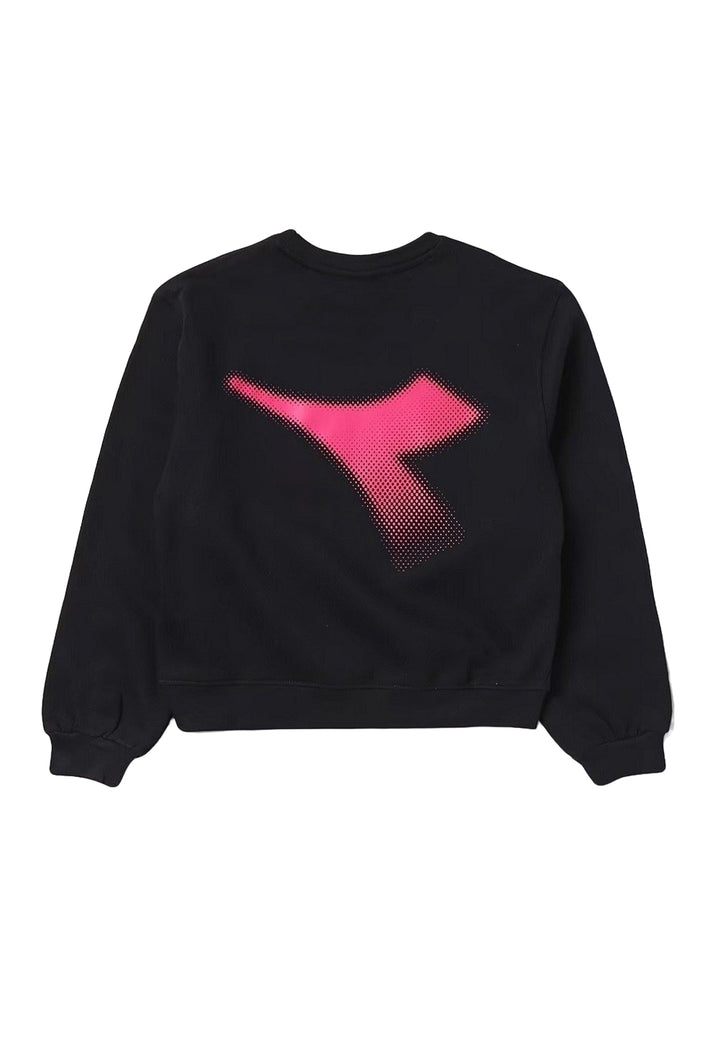 Black crewneck sweatshirt for girls