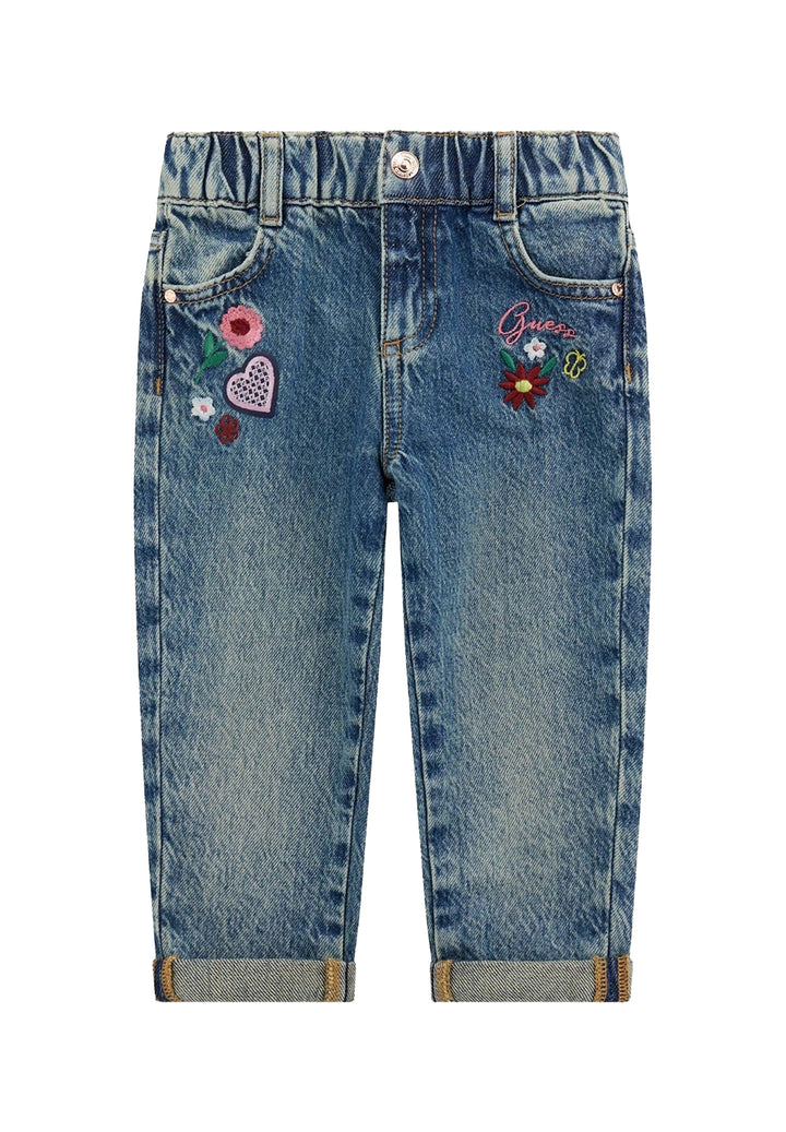 Jeans blu denim per neonata